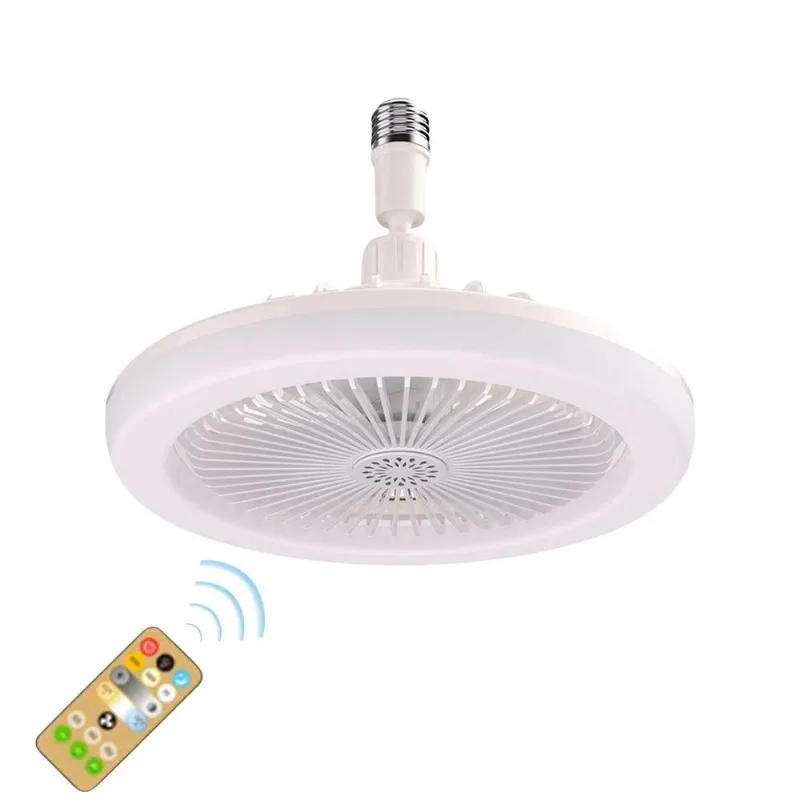 Ventilador Pequeno Branco Frio 30w Com Lâmpada Led E27