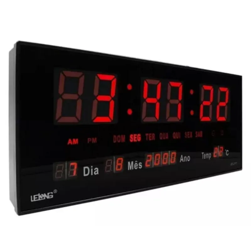 Relógio Digital Led Grande Calendário Yoga - Não Disponível - Relógios E Joias
