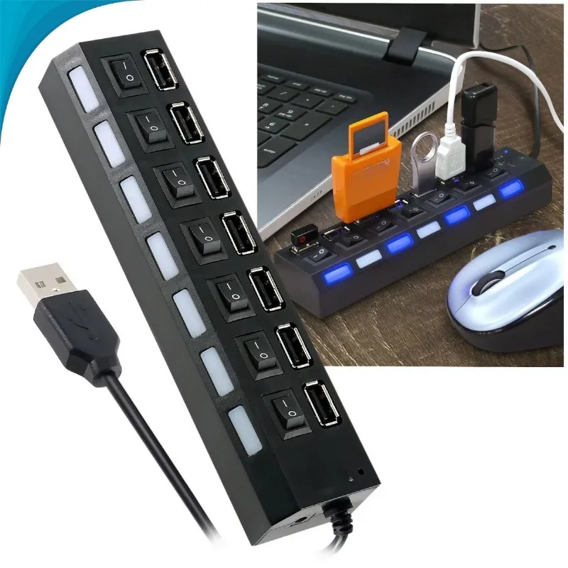 Régua Usb 7 Portas Compativel Com Hd