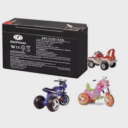 Bateria Selada Para Brinquedos Carrinhos Elétricos 6v 12ah - Não Disponível - Brinquedos