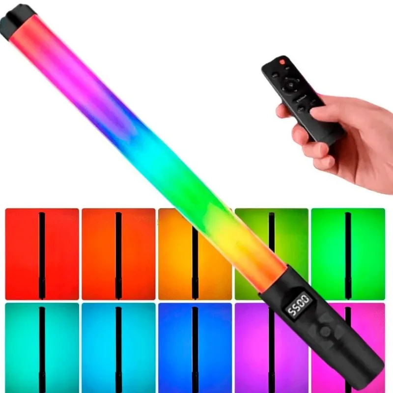 Bastão Led Compacto Para Gravações Com Cores Rgb