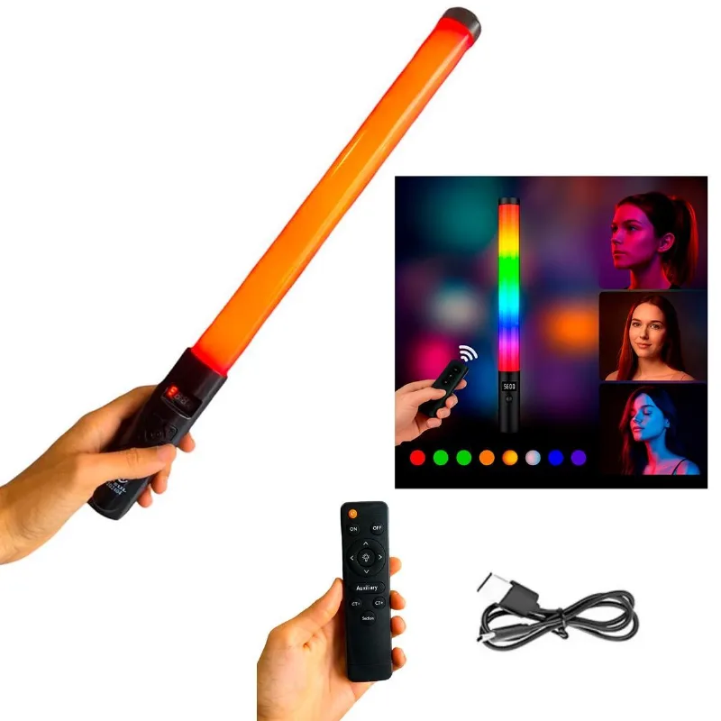 Bastão Led Rgb Com Efeitos Perfeitos Para Selfie