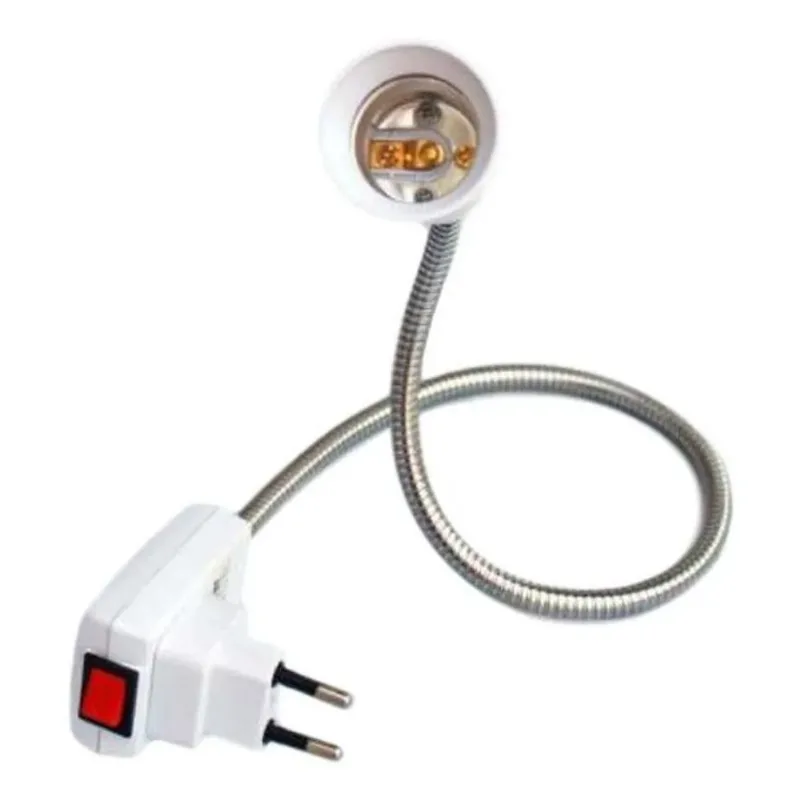 5x Haste Flexível Soquete E27 Adaptador Lâmpada Tomada 60 Cm