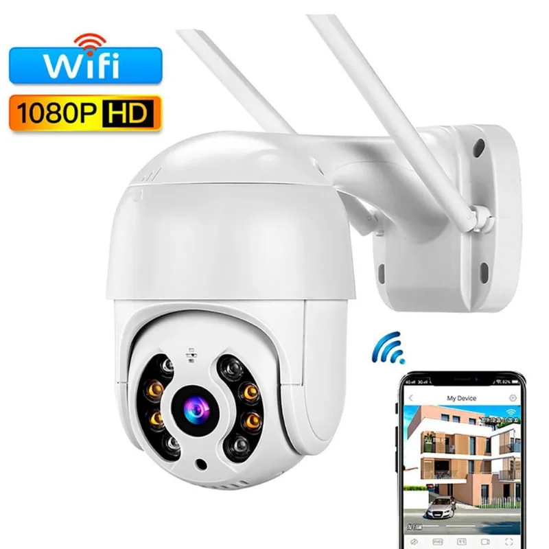 Câmera Externa à Prova D'Água Full Hd Infravermelho Zoom E