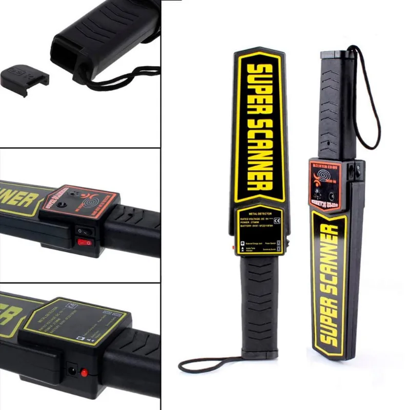 Detector Metal C/Carregador Segurança Portátil Scanner c/