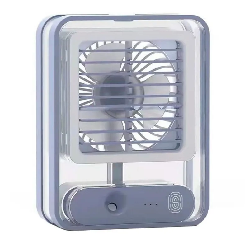 Mini Ventilador Portátil Com Umidificador Iluminação Led Usb