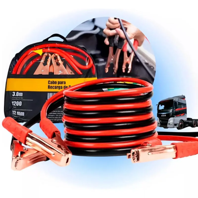 Cabo Auxiliar Automotivo 1200Amp Para Carro E Caminhão