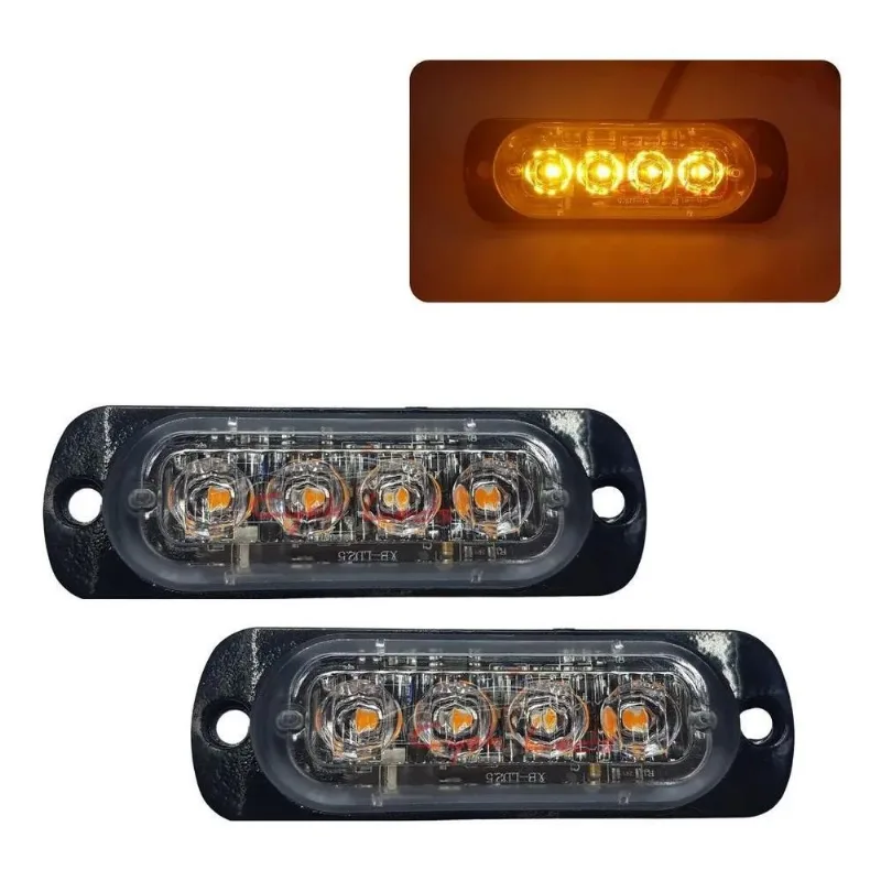 2x Tira Led Efeito Strobo Automotivo Para Viatura E Guincho
