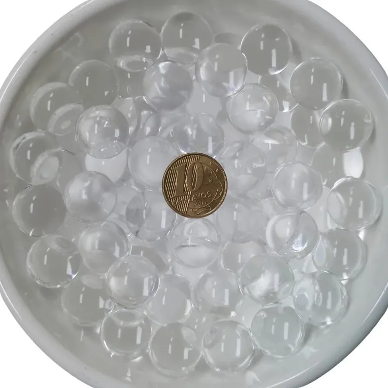 2x Bolinhas Gel Transparente Cresce Água Grandes Rende 9 Lit