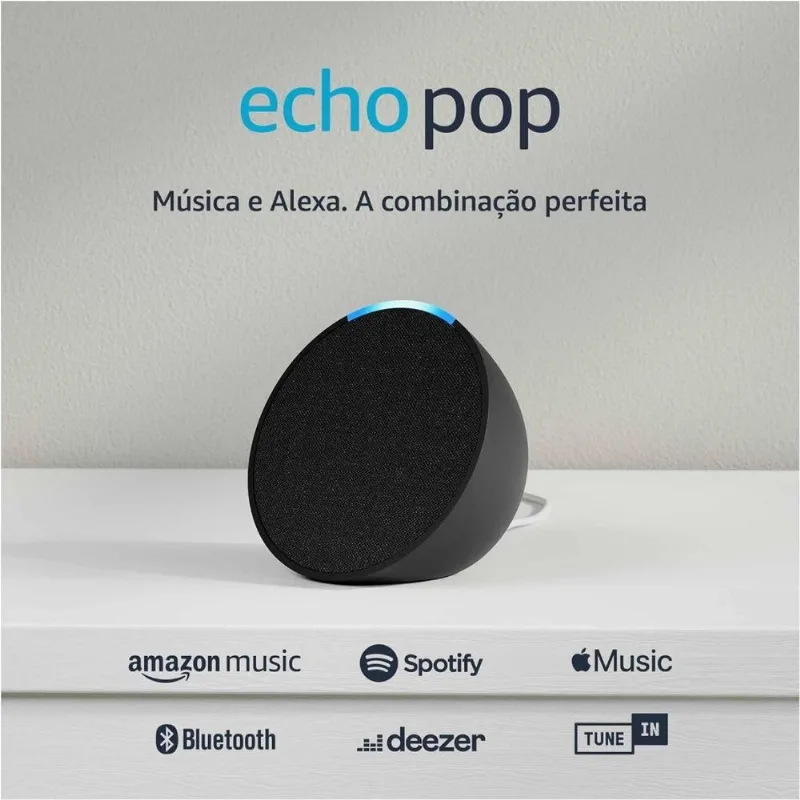Echo Pop Alexa Controle Por Voz Assistente Virtual Entrega
