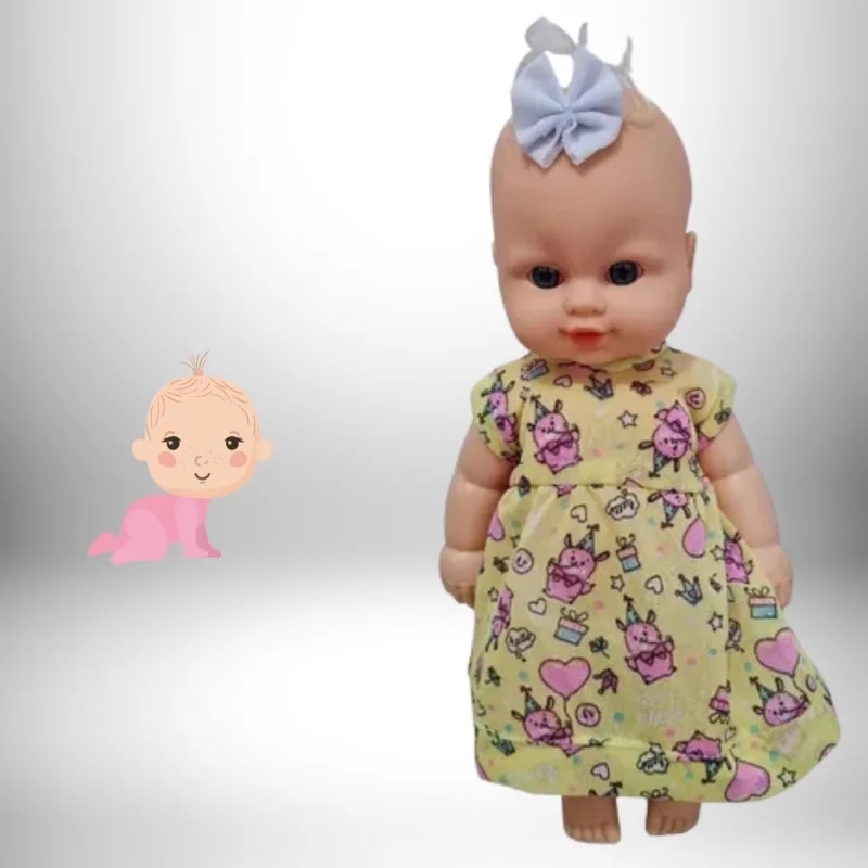 Adorável Pequena De Laço E Vestido Colorido Para Criança Presente De Aniversário Original