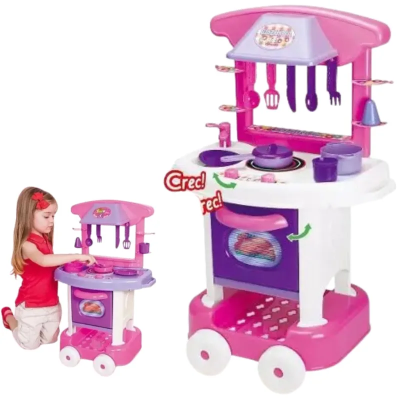 Conjunto Completo de Cozinha Portátil Para Sua Criança Presente Ideal Com Garantia e Diversão