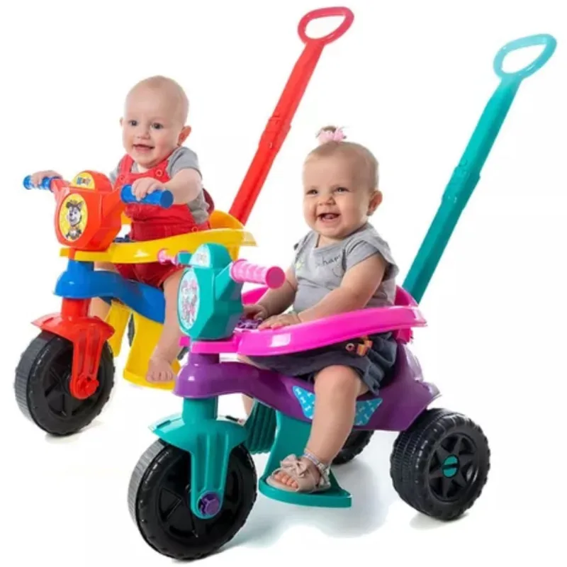 Triciclo Infantil Motoca De Passeio Com Empurrador Ideal Para Seu Bebê Com Garantia e Qualidade