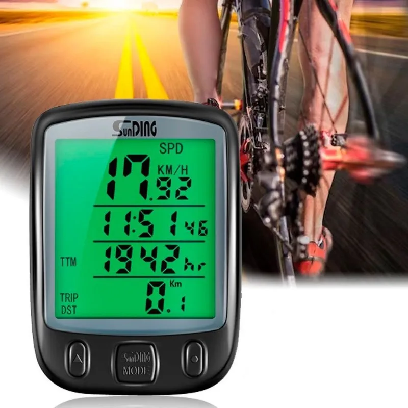 Velocímetro Bike Odômetro Digital Luz Noturna Prova D'agua