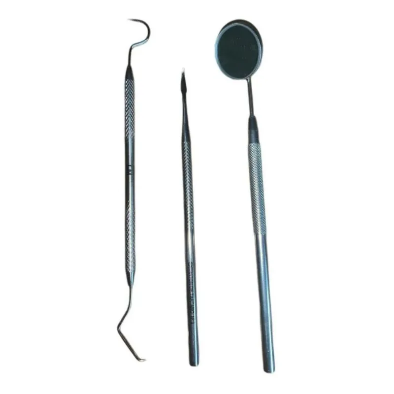 Removedores De Tártaro + Sonda + Espelho-Limpeza Dentes Kit