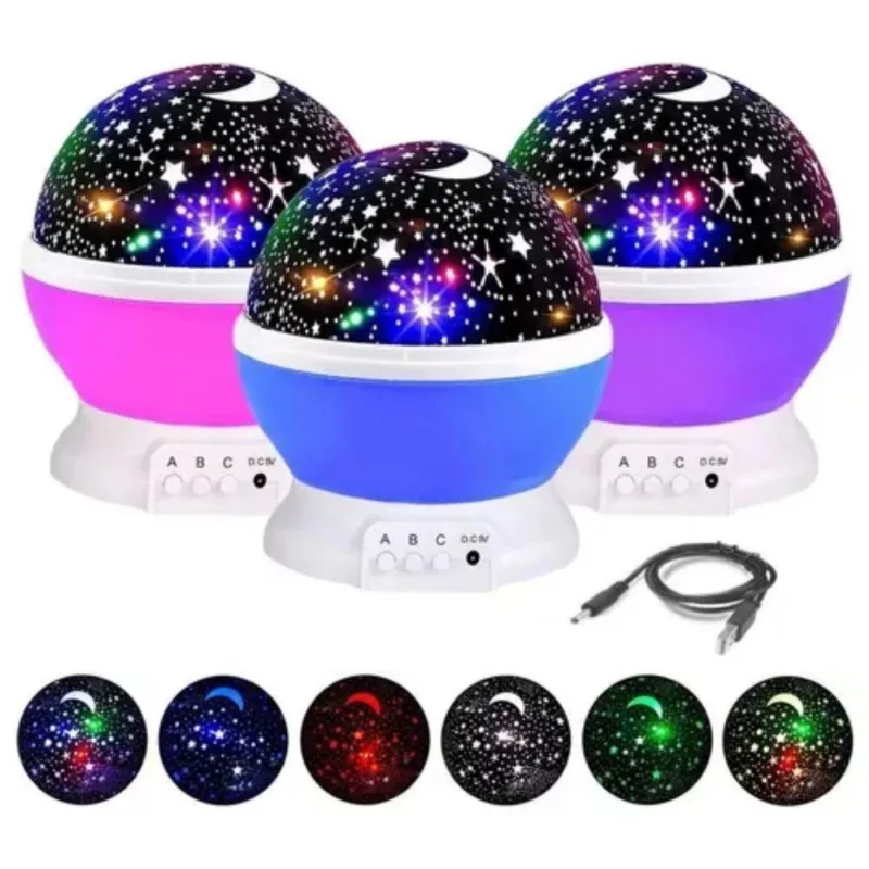 Kit 3 Presentes Crianças Infantil Luminaria Céu Estrelado