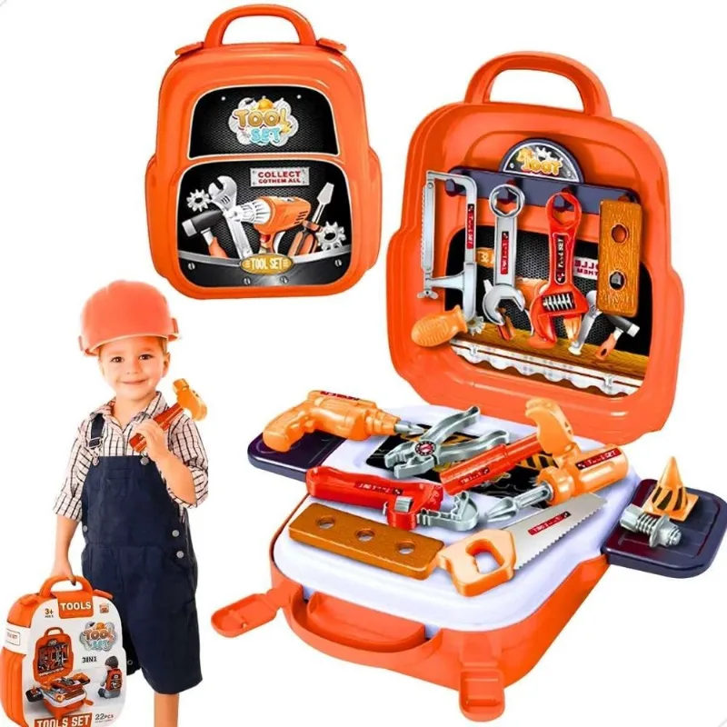 Brinquedo Mochila Infantil Kit Ferramentas Presente De Natal