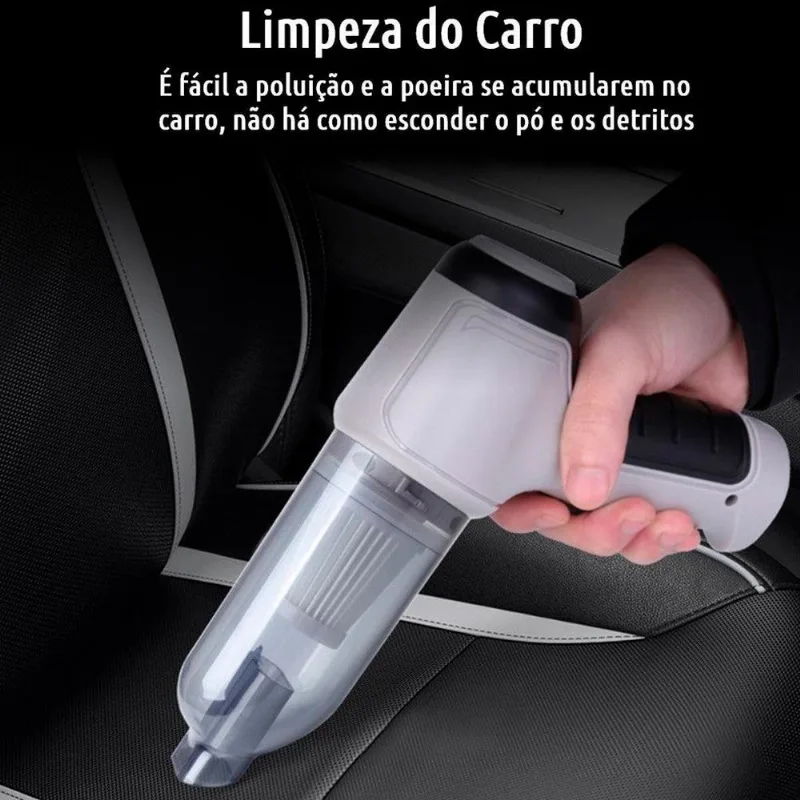 Limpador Poeira Portátil Mini Aspirador Potente Carros