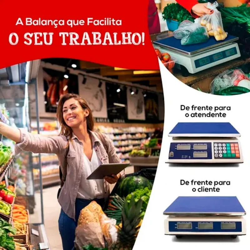 Balança Digital Mercado Com Capacidade De 40kg