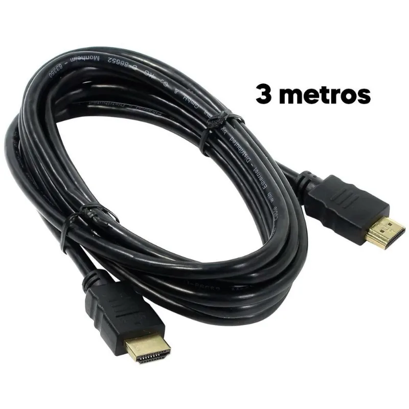 Cabo Hdmi 3 Metros 4K Hd Full Hd 3D Tv Pc Projetor