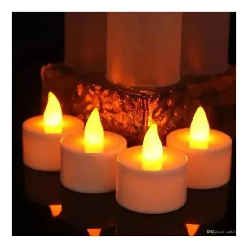 3x Kit 6 Velas Eletronica Led Decorativa Amarelas Com Bateri