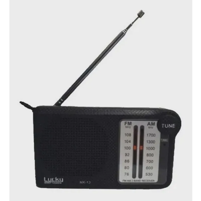 Mini Radio Portatil Am Fm De Bolso Preto Lucky Mk13 Novo nf