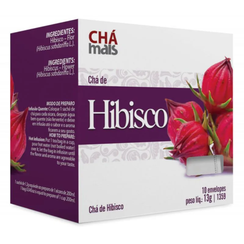 Chá De Hibisco Cx10 Sachês De 1G