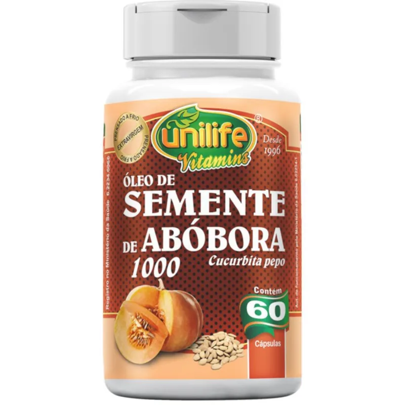 Óleo De Semente De Abóbora 60 Cápsulas De 1000mg - Não Informado - Mercearia