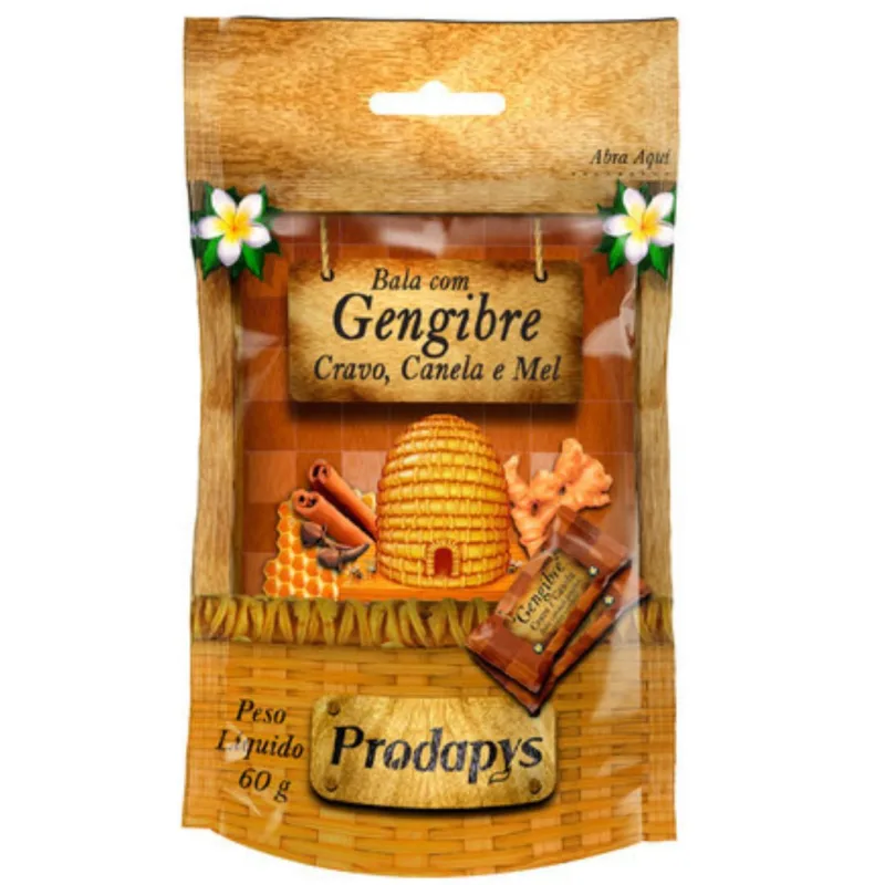 Bala Com Mel, Gengibre, Cravo E Canela 60g - Prodapys - Não Informado - Mercearia
