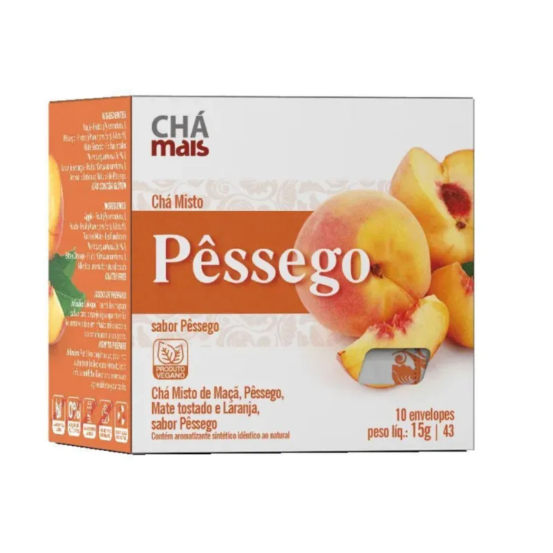 Chá Misto Pêssego Maçã Mate Tostado E Laranja Cx. 10 Sachês