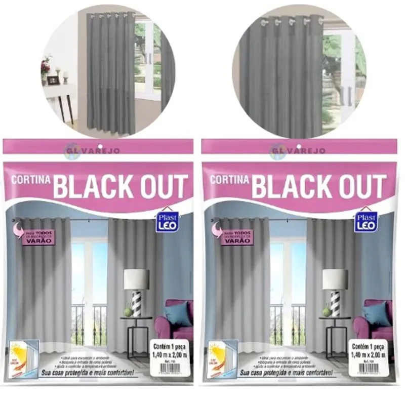 Cortina Black Out 2,00 x 1,40 Corta Luz - Plast Leo