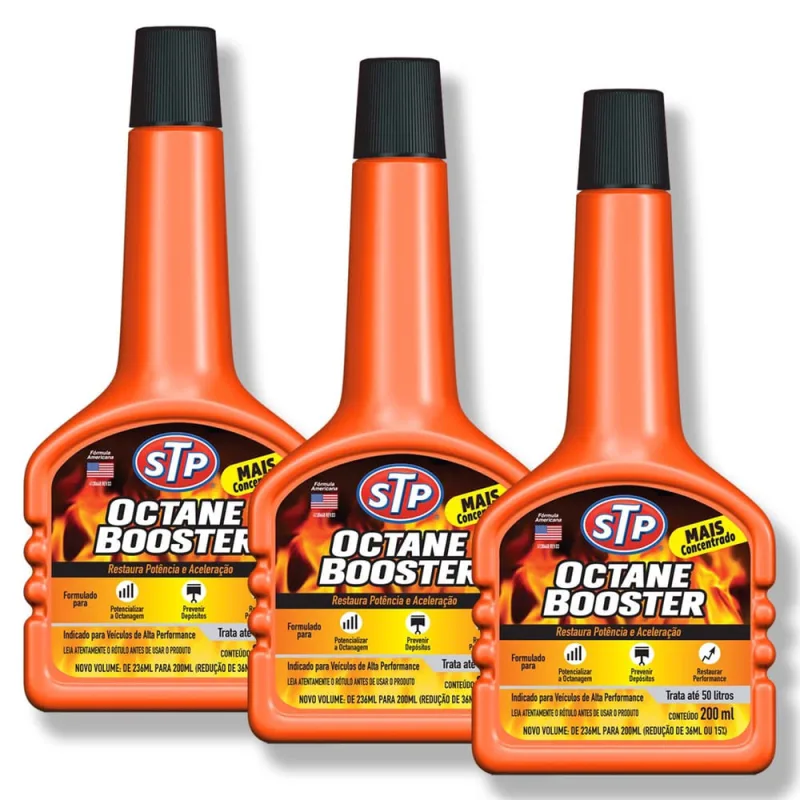 Aditivo para Combustivel octane booster 200ml stp 3 unidades - Não Disponível - Automotivo