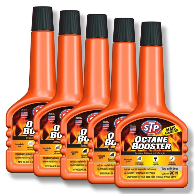 Aditivo para Combustivel octane booster 200ml stp 5 unidades - Não Disponível - Automotivo
