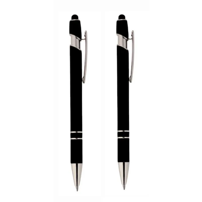 Kit Com 2 Unidades Canetas Touch Esferográfica Escrita Azul