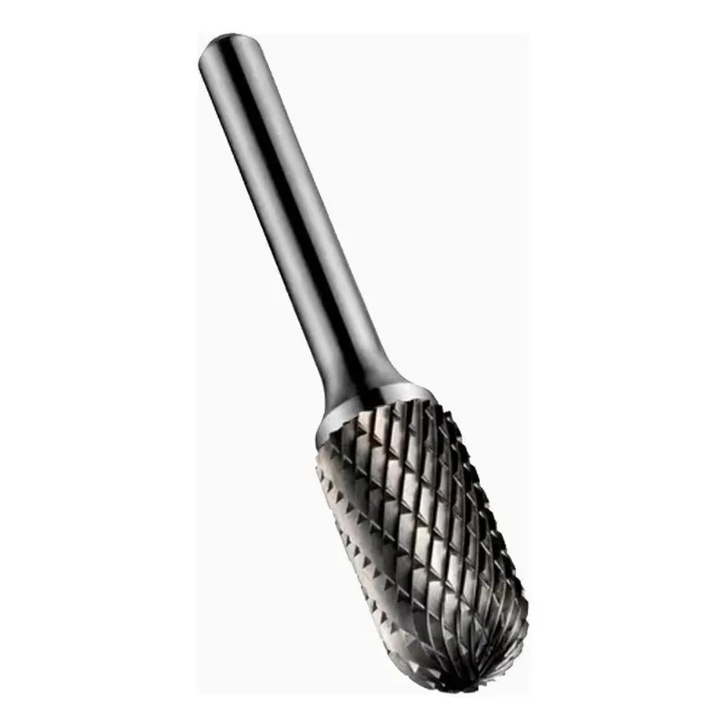 Lima Rotativa Cilíndrica Metal Duro 10mm Abaulada Haste 6mm
