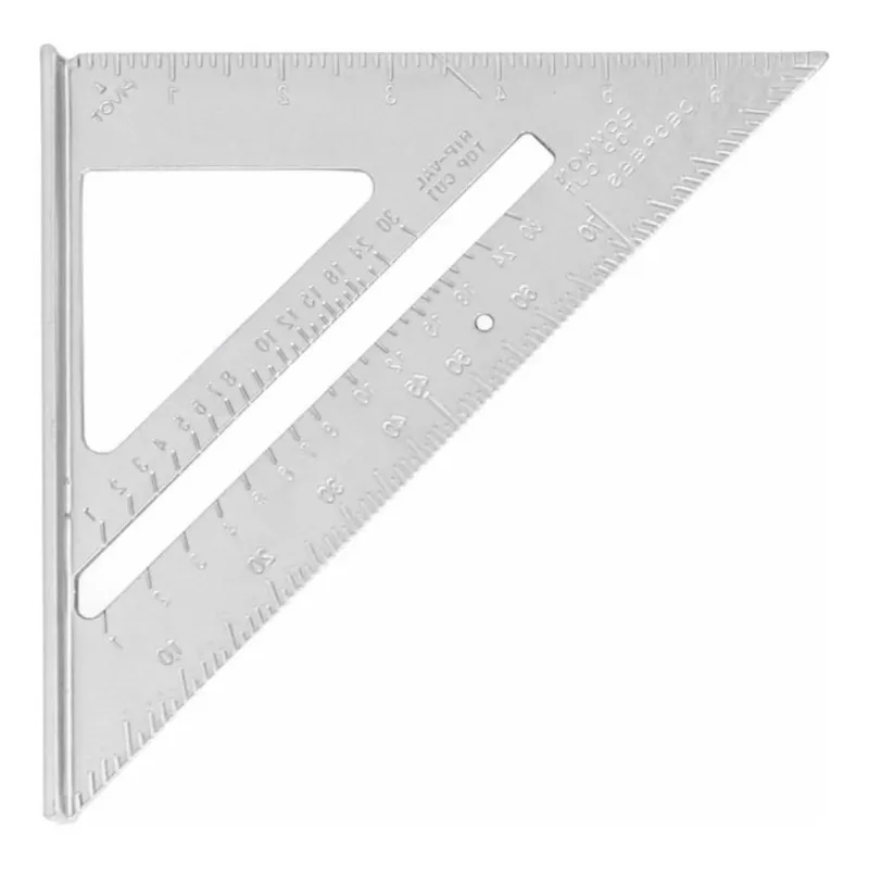 5x Esquadro Speed Square Alumínio Triangular 7pol. - Parabon