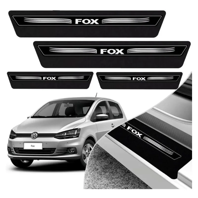 5x Kit 8 Peças Soleira Adesivo Porta Vw Fox 2003 04 Á 19 202