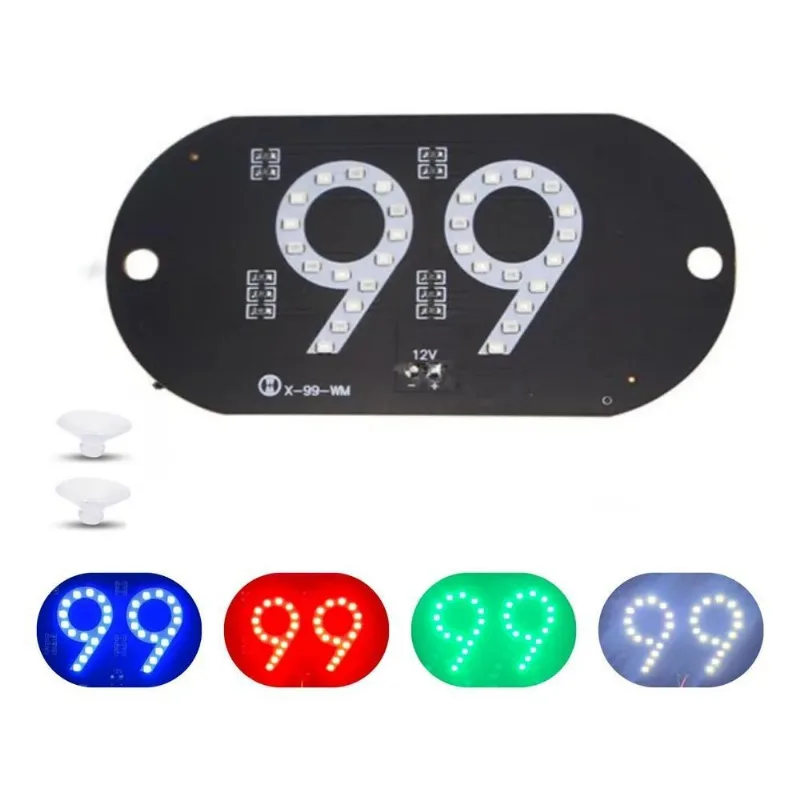 5x Placa Carro Led Identificação Motorista Aplicativo 99