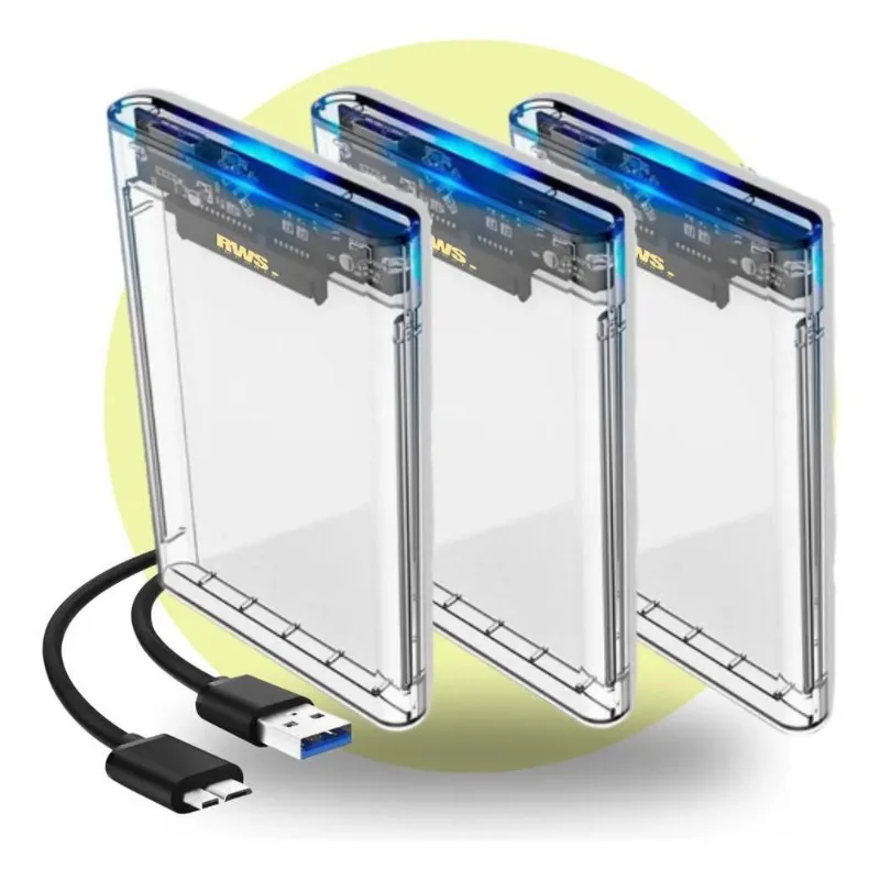 10x Rws Kit 3 Case De Gaveta Usb 3.0 Hd 2.5 Sata Externo No