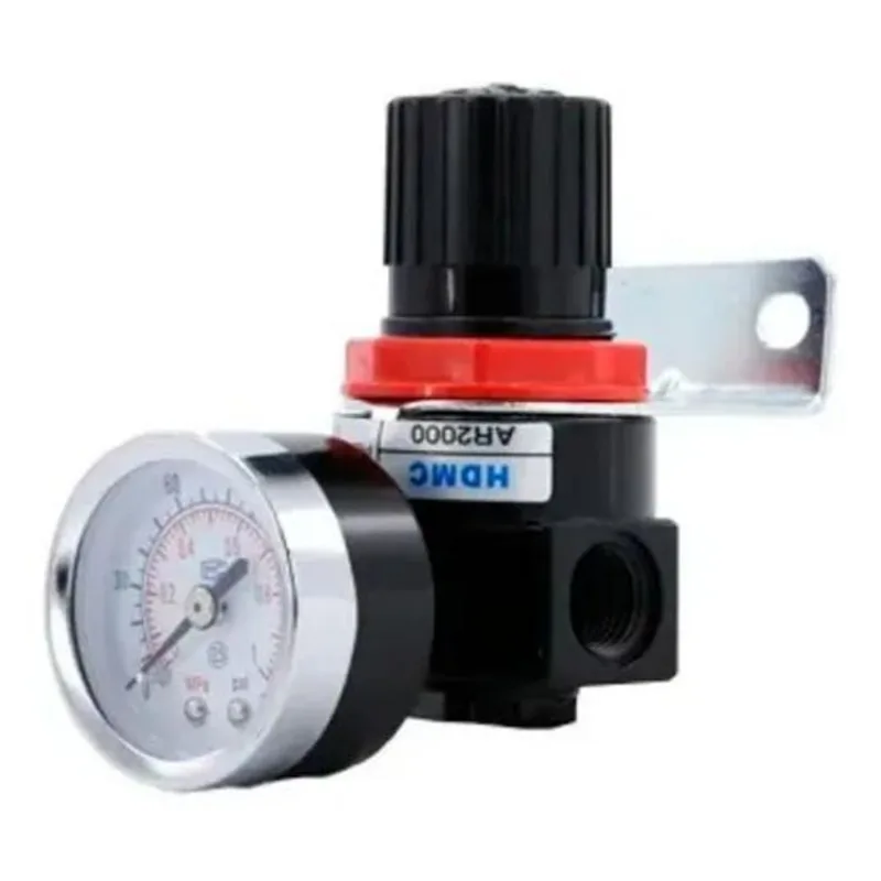 5x Regulador Pressão Compressor Manômetro 1/4 Ar-2000