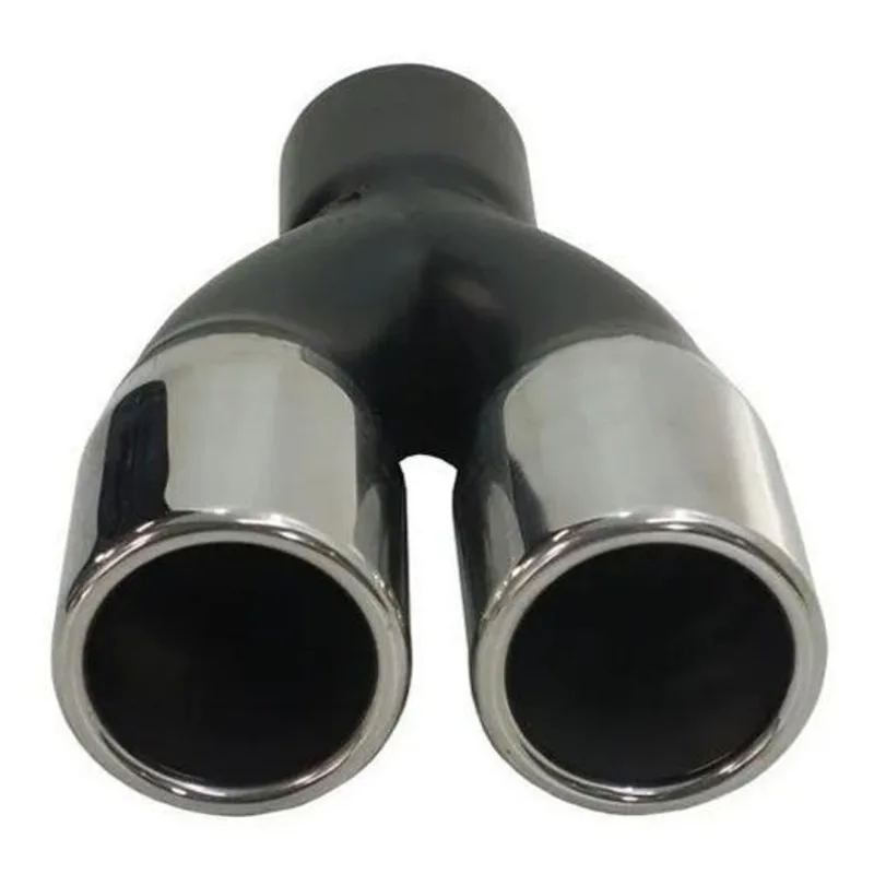 3x Ponteira De Escape Dupla Inox 2,5 Pol. - Entrada 2 Pol.