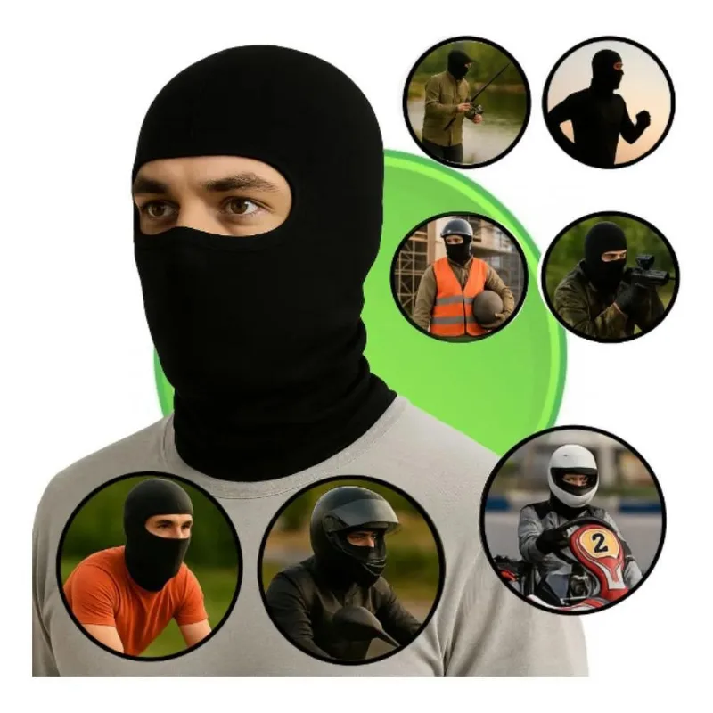 3x Balaclava Touca Ninja Capuz Mascara Motoqueiro Kart Uv50+