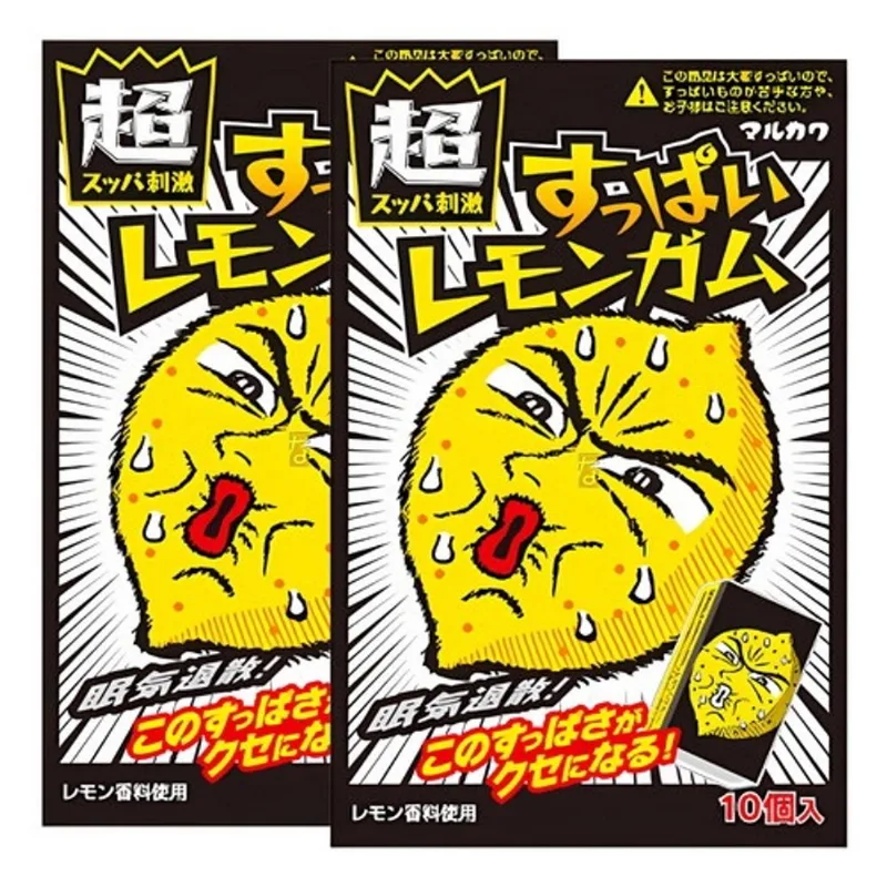 Kit 2 Pacotes Chiclete Super Azedos De Limão Marukawa Japão