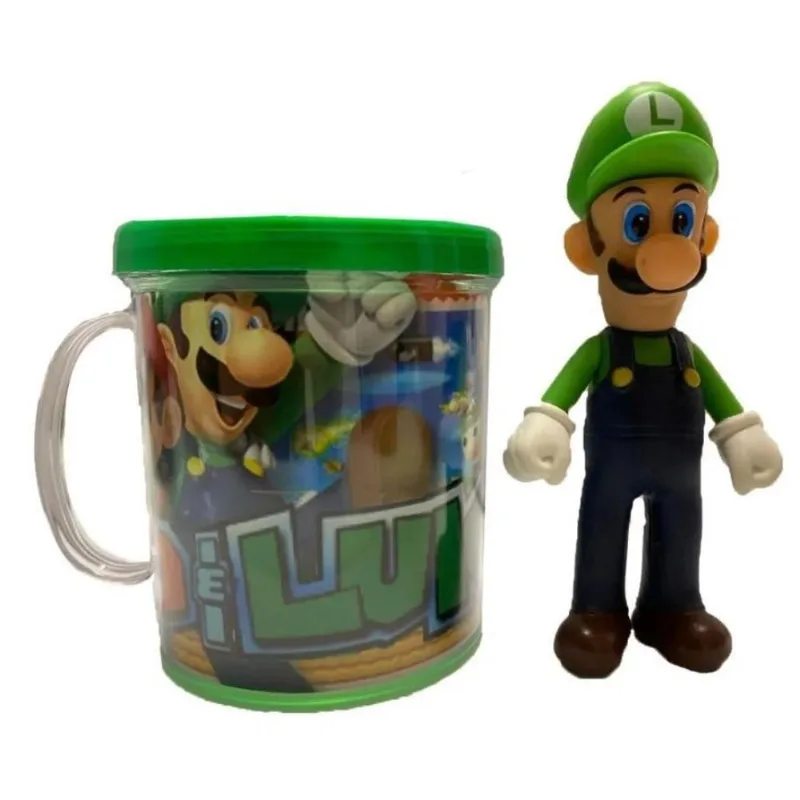 Kit Boneco Luigi Mario Bros + Caneca Personalizada