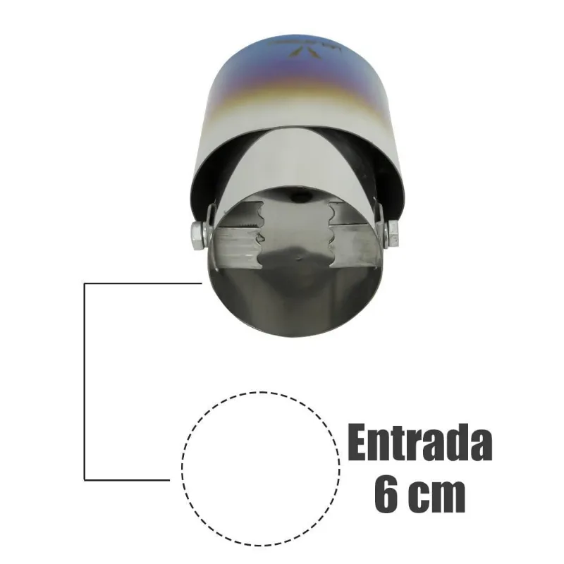 Ponteira Esportiva Automotiva Velspeed Azul Escape Universal