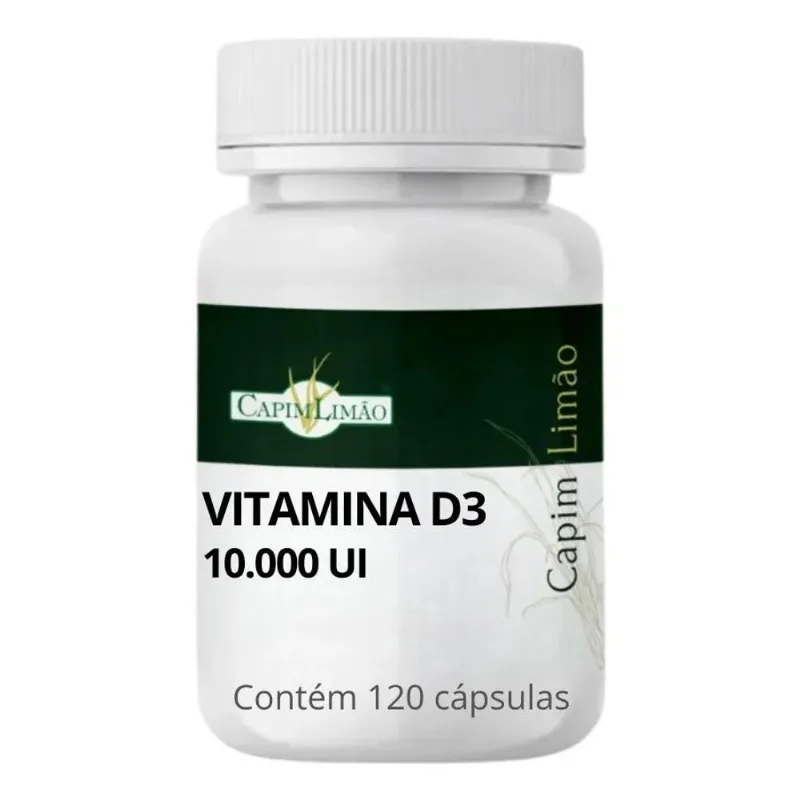 5x Vitamina D3 10.000 Ui 120 Capsulas Sabor Sem Sabor