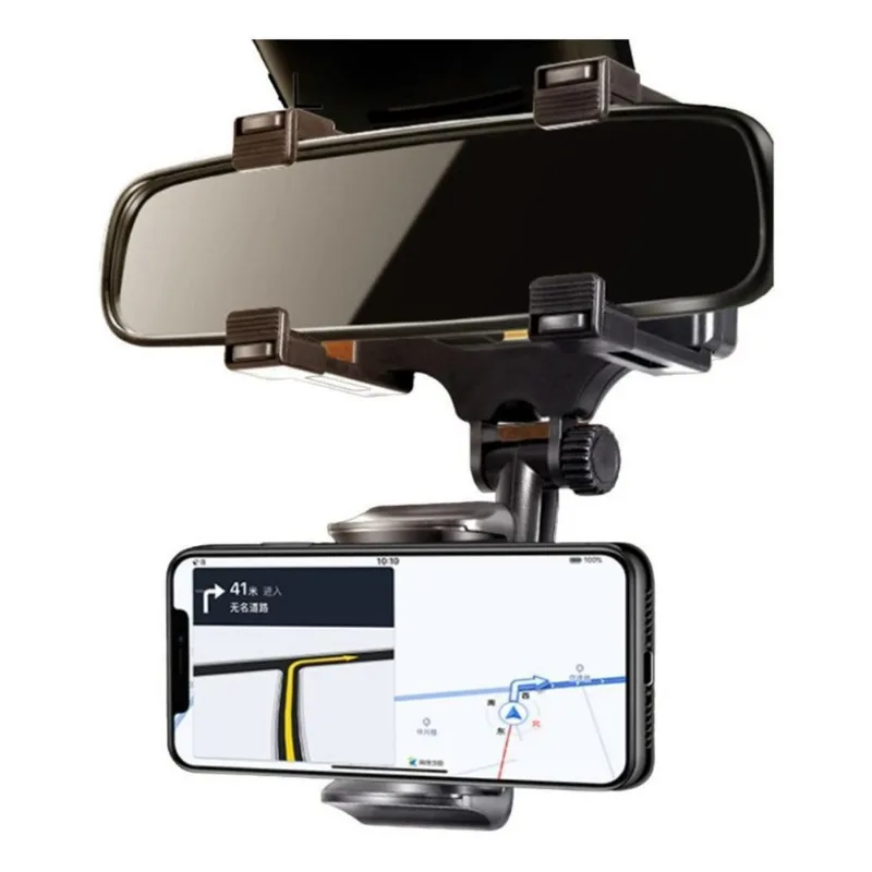 Suporte Articulado De Celular Carro Retrovisor Espelho