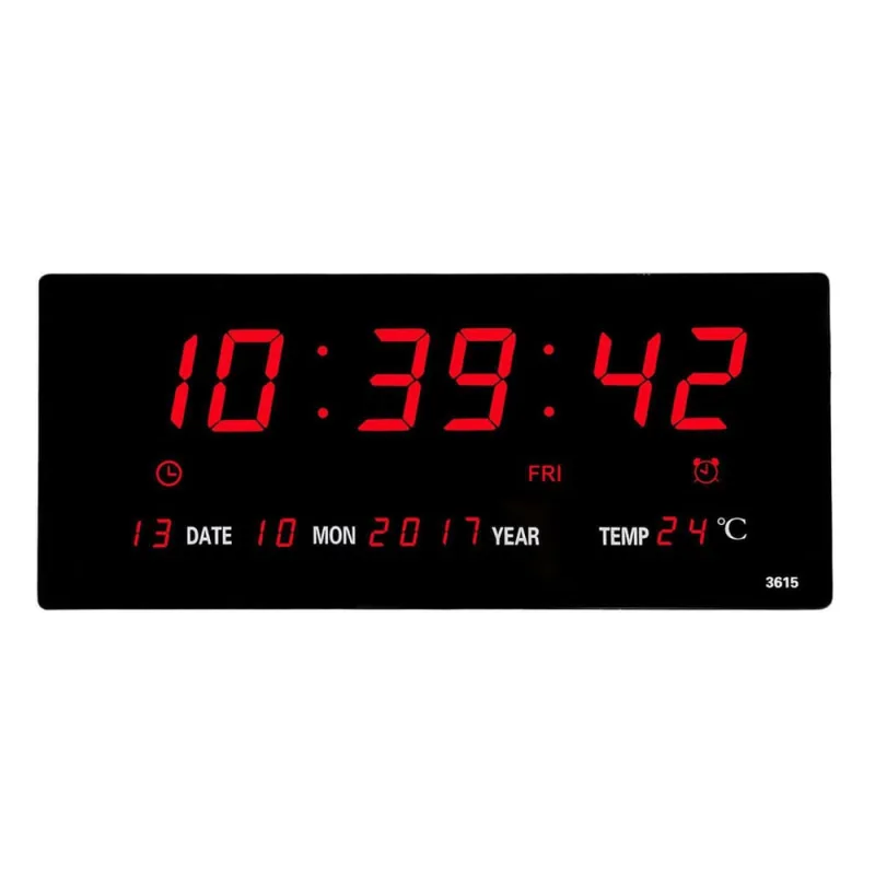 Relógio De Parede Led Digital Grande Calendário Academia - Não Disponível - Relógios E Joias