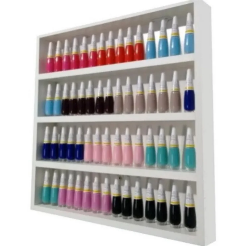 Expositor De Esmalte 64x67x6 Cm Branco - Com Fundo