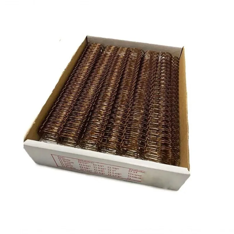 Wire-o De Encadernação Bronze Passo: 3x1 A4 Diâm: 1-4 Utilização: 20 Folhas Cx: 100un